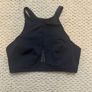 Women's Black Lululemon High-Neck Sports Bra